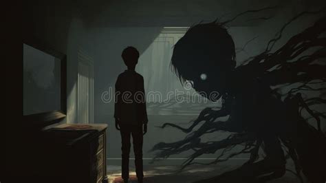 Creepy Anime Art: Misty Shadows and Lovecraftian Protagonists Stock ...