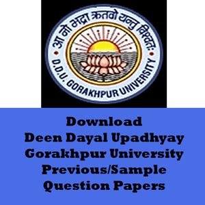 Deen Dayal Upadhyay Gorakhpur University Old Question Papers PDF Free ...