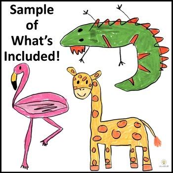 Animals Clipart BUNDLE Marker Drawings - Realistic Clipart Images