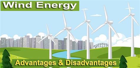 an image of wind energy with the words advantages and disadvantages