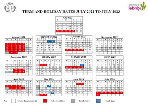 Grove Primary School - Term Dates