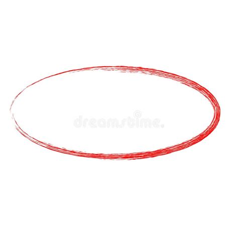 Red oval crayon frame stock vector. Illustration of paint - 119557799