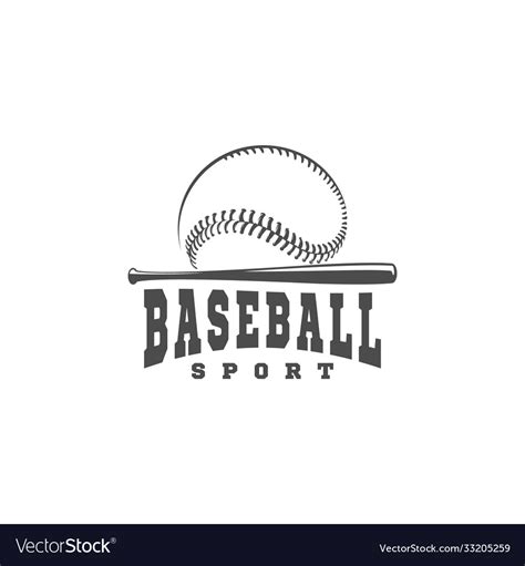 Baseball logo Royalty Free Vector Image - VectorStock