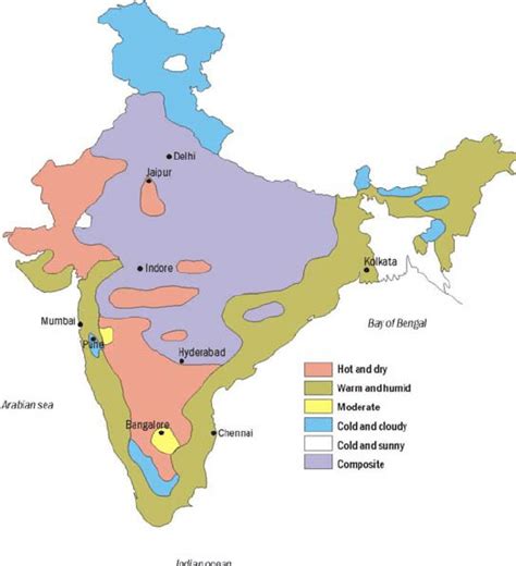 Climate Zones Map Of India