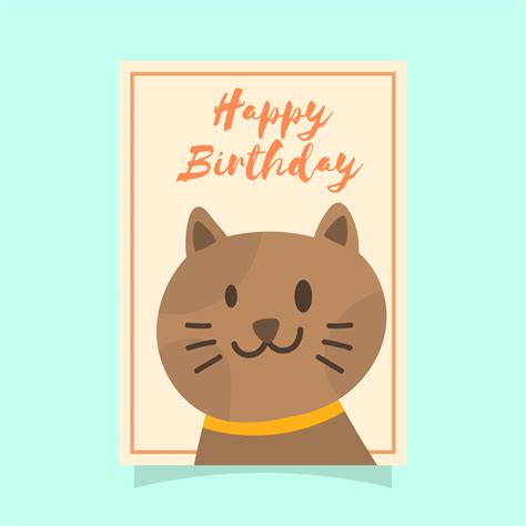 Happy Birthday Cat Card Printable