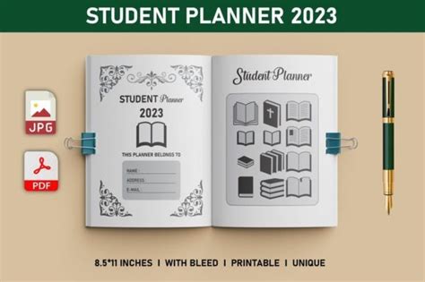 STUDENT PLANNER 2023 Graphic by mrdesigner · Creative Fabrica