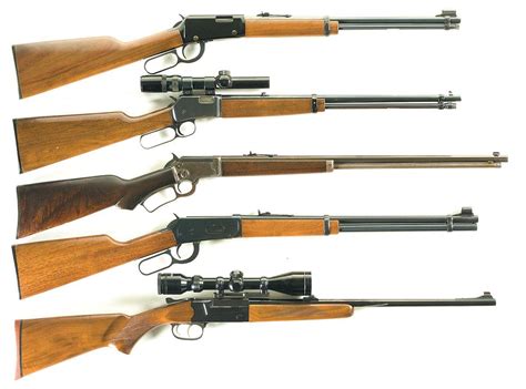 Five Rifles -A) Henry Lever Action .22 Rifle B) Browning Model BL 22 ...