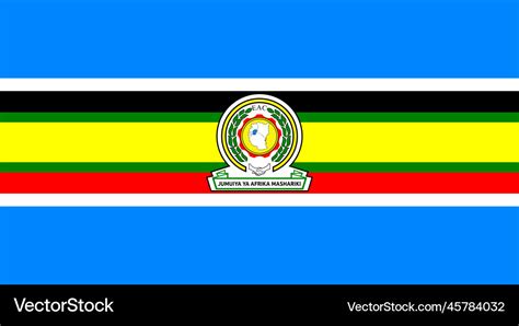 East african community flag Royalty Free Vector Image