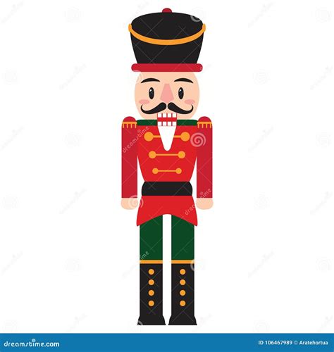 Cartoon Cute Nutcracker Isolated Stock Illustration - Illustration of ...