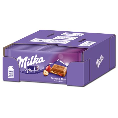 Milka Trauben-Nuss Schokolade 22 Tafeln je 100g | Süßigkeiten Online Shop & Süßwaren Großhandel ...