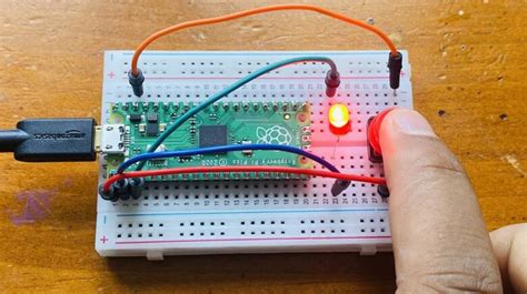 LED Control using Push Button with Raspberry Pi Pico