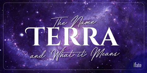 What the Name "Terra" Means, and What Numerologists Think Of It