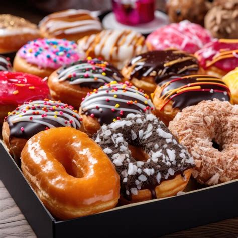 Premium AI Image | A box of donuts