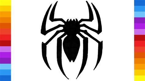 How To Draw Spider Man Logo Spider Drawing For Beginners Drawing ...