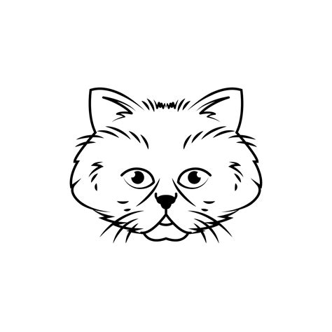 hand drawn cat head 5012196 Vector Art at Vecteezy