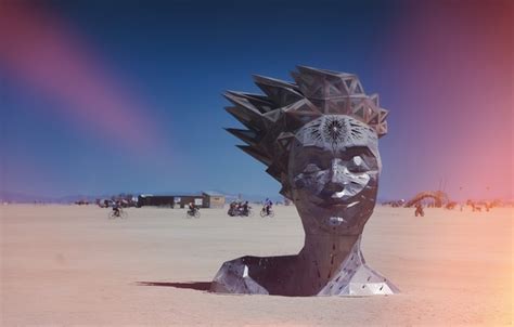 Download wallpaper USA, Nevada, Nevada, Burning Man, A serene smile ...