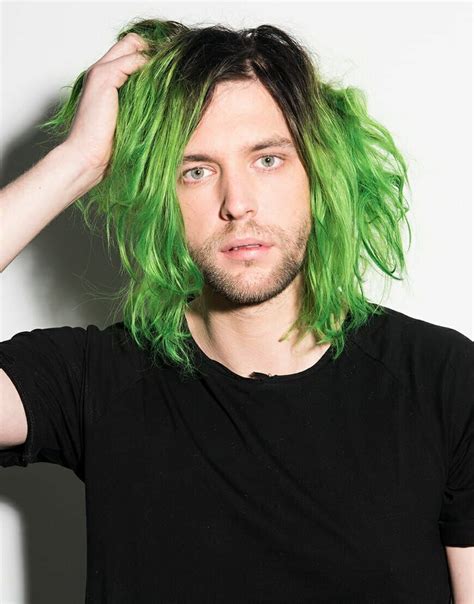 Neon green hair, Green hair men, Green hair