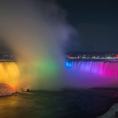 Download wallpaper: Rainbow over Niagara Falls 2224x2224