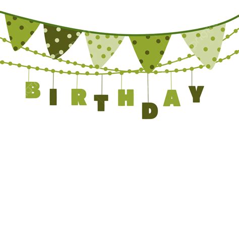 Green Happy Birthday Banner, Happy Birthday Banner, Happy Birthday ...