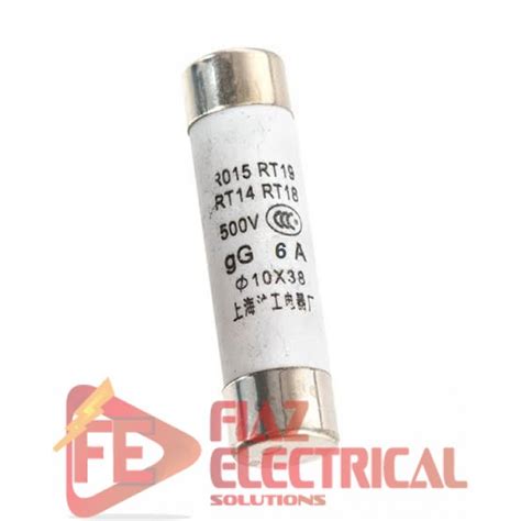 RO15 Ceramic Cylinder Cap Fuse 10*38 (6 Amp) - Fiaz Electrical Solutions