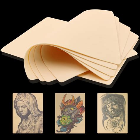 Buy Tattoo Practice Skin - Jconly 20 Sheets 8×6 Double Sides Fake ...