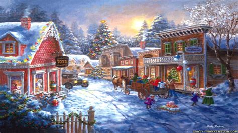 Christmas Village Background - WallpaperSafari