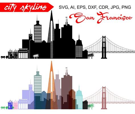 San Francisco Skyline Vector at Vectorified.com | Collection of San ...