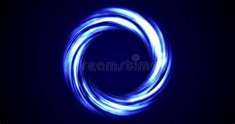 Looped Twirl Circle Of Stripes And Lines Of Bright Blue Beautiful