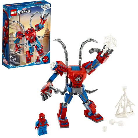 LEGO Marvel Spider-Man: Spider-Man Mech 76146 Superhero Building Toy ...