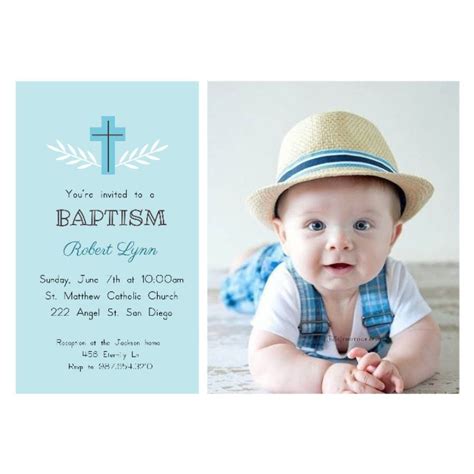 Boy Photo Baptism Invitation Instant Download Editable Baptism ...