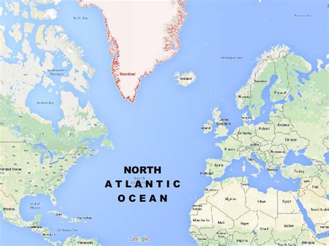 North Atlantic Ocean World Map · Public Domain Maps By Pat, The Free ...