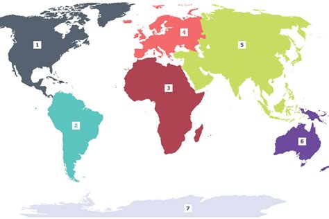 Printable World Map With Continents