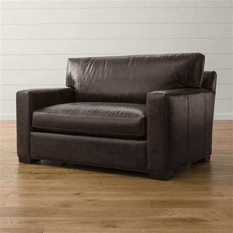 Axis II Leather Twin Sleeper Chair | Crate and Barrel