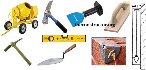 40+ Construction Tools List with Images for Building Construction