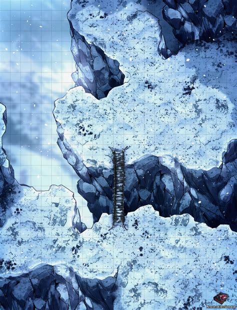 Snowy Mountain Bridge Path - D&D Map for Roll20 And Tabletop - Dice ...