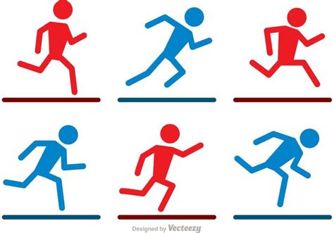 Running Stick Figure Icons Vector Pack 85158 Vector Art at Vecteezy