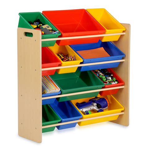 Buy Honey-Can-Do Kids Toy Organizer and Storage Bins, Natural/Primary ...