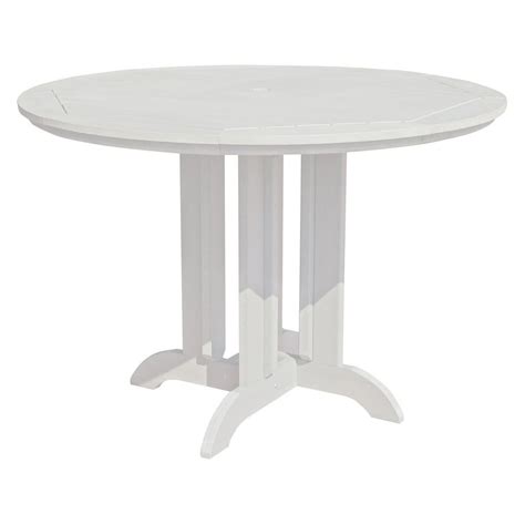 Highwood Recycled Plastic Round Counter Height Patio Dining Table ...