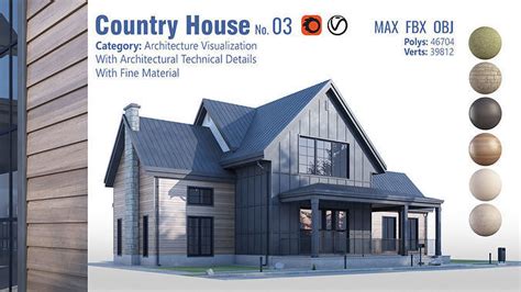 3D model Country House No 03 VR / AR / low-poly | CGTrader