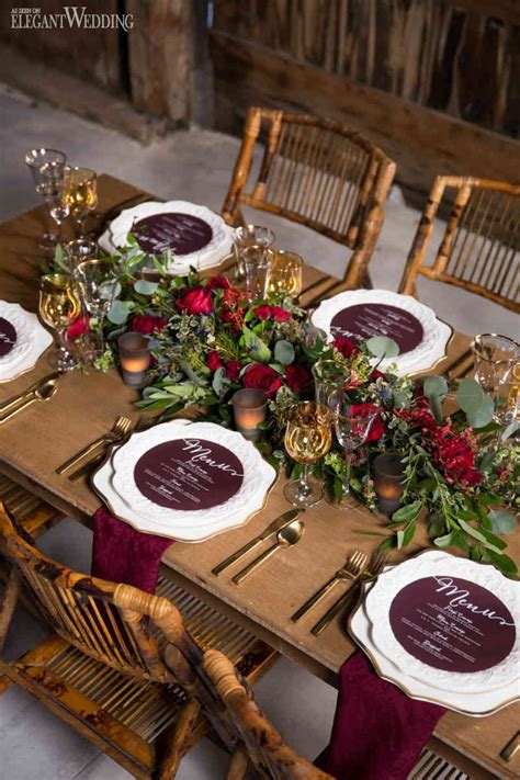 Rustic burgundy barn wedding – Artofit