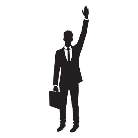 Businessman silhouette - Businessman Clipart illustration in black and ...