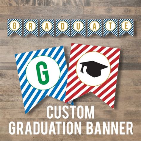 custom GRADUATION banner diy printable by simplypchee on Etsy