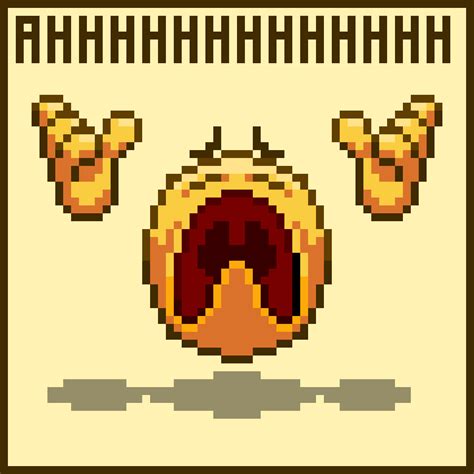 Screaming emoji pixel art by BigVinnieBoe on Newgrounds