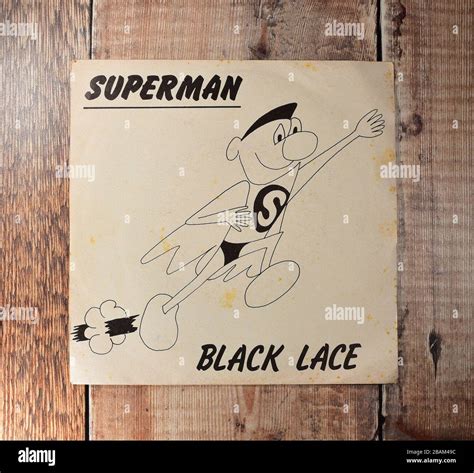 Superman - Black lace - 7 inch single Stock Photo - Alamy