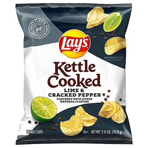 Lays Kettle Cooked Lime & Cracked Pepper XXVL | Snacks, Chips & Dips ...