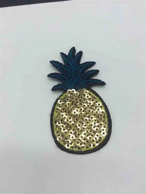 DIY sequin embroidery fabric sticker Pineapple patch stickers ...