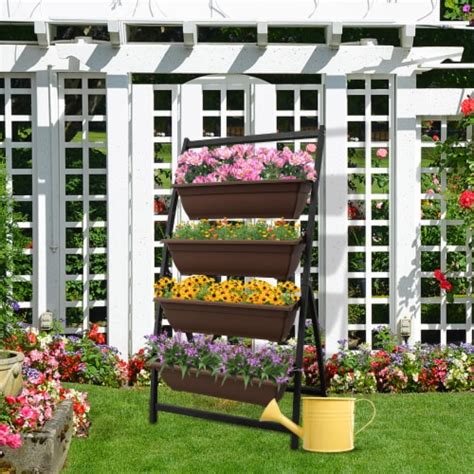 4Tier Vertical Garden Raised Bed Planter Boxes for Plants Flowers Herbs ...