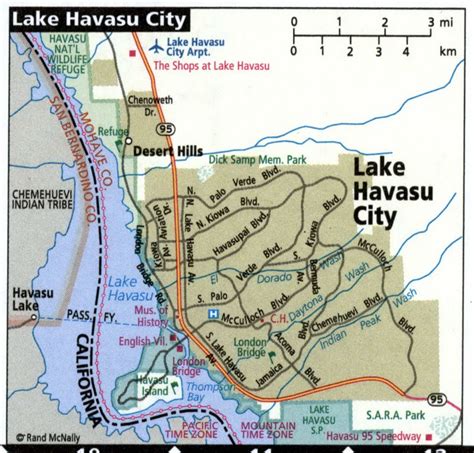 Lake Havasu city road map for truck drivers toll and free highways map ...