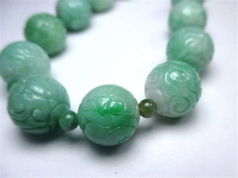 Chinese Carved Jade Bead Necklace - Zentner Collection