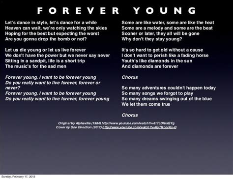 Forever Young - 1D / Alphaville